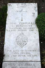 Corporal Lloyd Beaumont. 11846. 