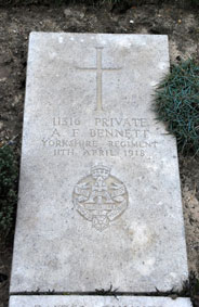 Private Albert Edward Bennett. 11316. 