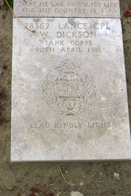 Lance Corporal William Dickson, 78367. 