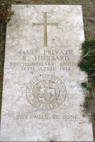 Private Robert Hubbard, 64597.