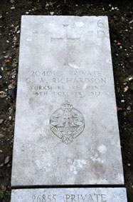 Private George William Richardson. 204016.