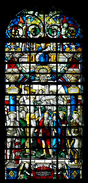 The First World War Memorial Window in the Chapel of Pembroke College, Oxford