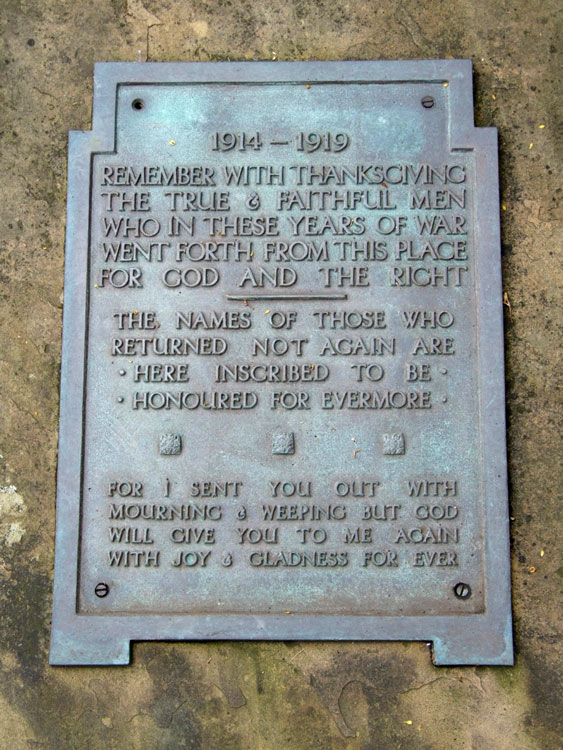 The Dedication for the War Memorial for Pelsall (Walsall)