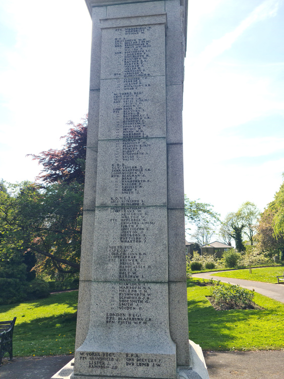 The War Memorial for Brighouse with the Yorkshire Regiment Commemorations