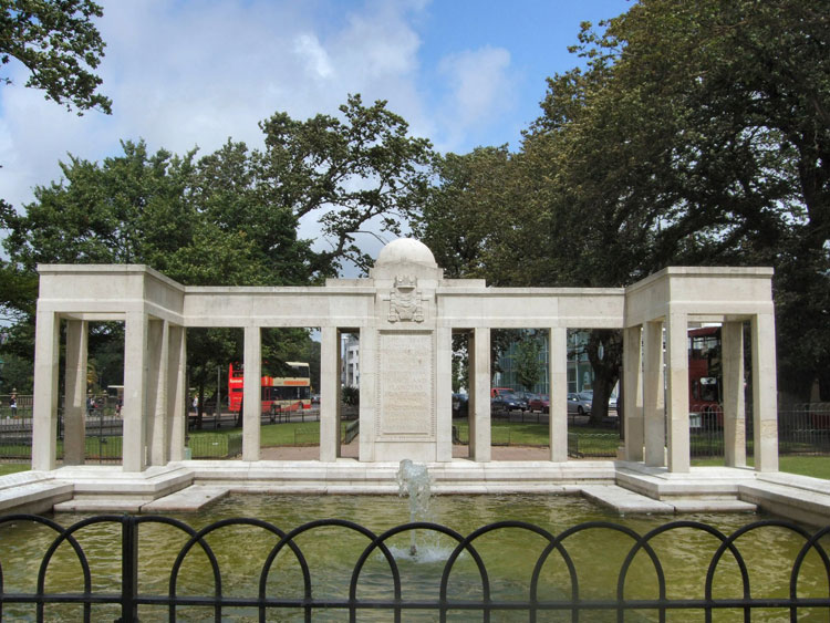 Brighton's War Memorial in the Old Steine Gardens (The Bronze Commemorative Coloumns Obscured in this View)