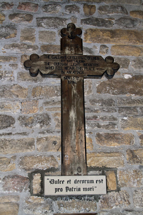 The Battlefield Cross that Commemorated Those of the DLI Who Fell in Action on the Butte de Warlencourt