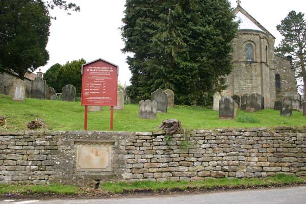 The Memorial Tablet at Lastingham to those who served in the First World War (Photo : Edward Nicholl)