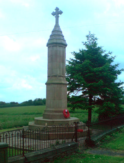 The War Memorial, Marsh Lane - Nr Eckington (Derbyshire)