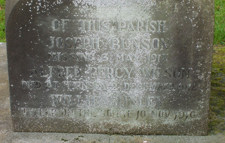 The War Memorial, Pockley, Commemorations (2)
