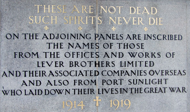 The War Memorial for Port Sunlight.