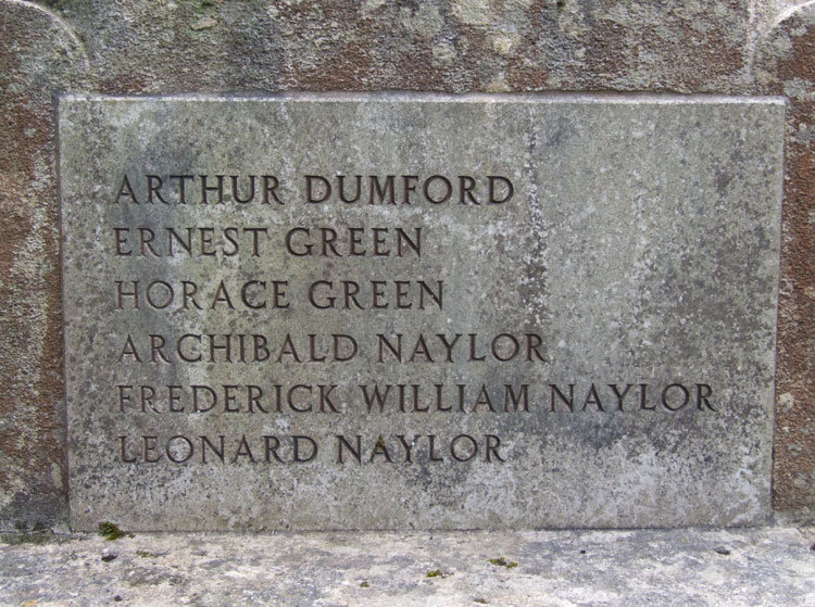 The Commemorations on the Preston War Memorial