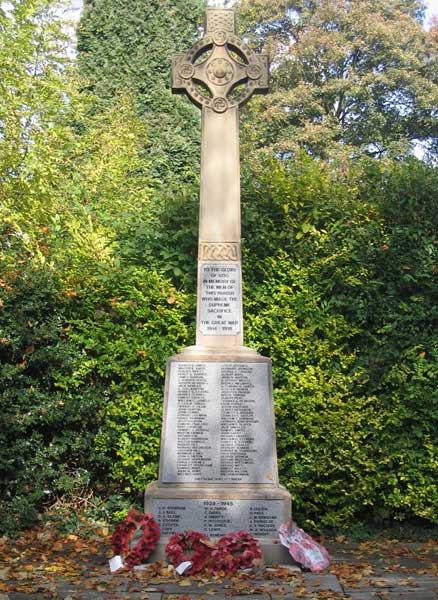 The War Memorial for Riddings, Derbyshire