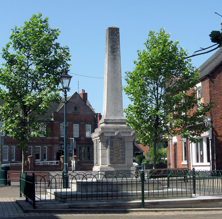 The War Memorial for Rugeley (Staffs).