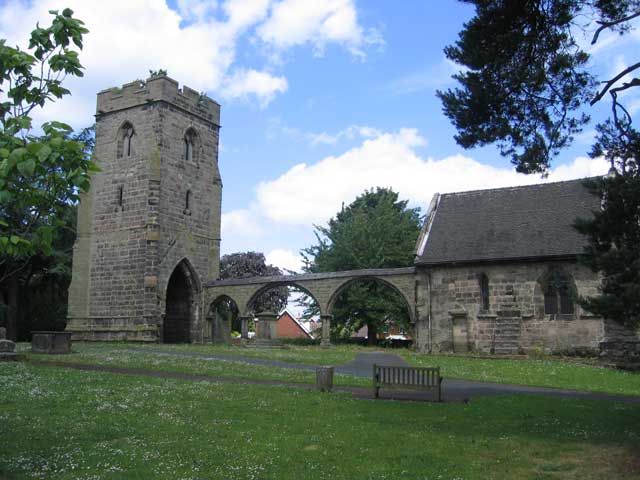 The derelict Church of St. Augustine''s Church, Rugely (Staffordshire).