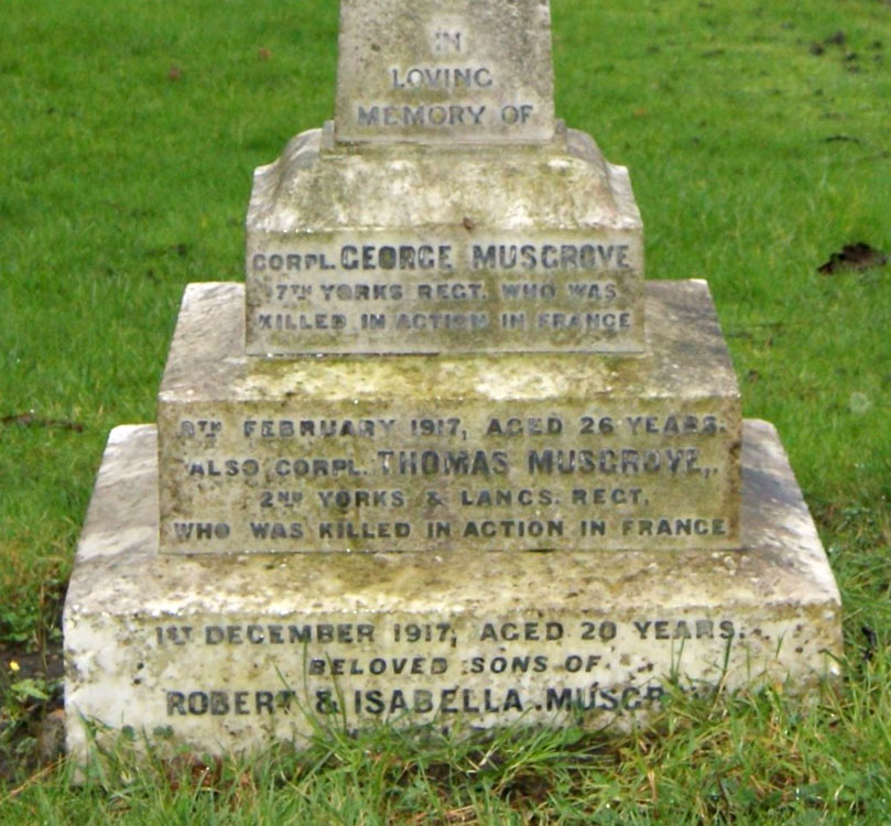 The Musgrove Family Memorial in St. Paul's Churchyard, Ryhope (Sunderland)