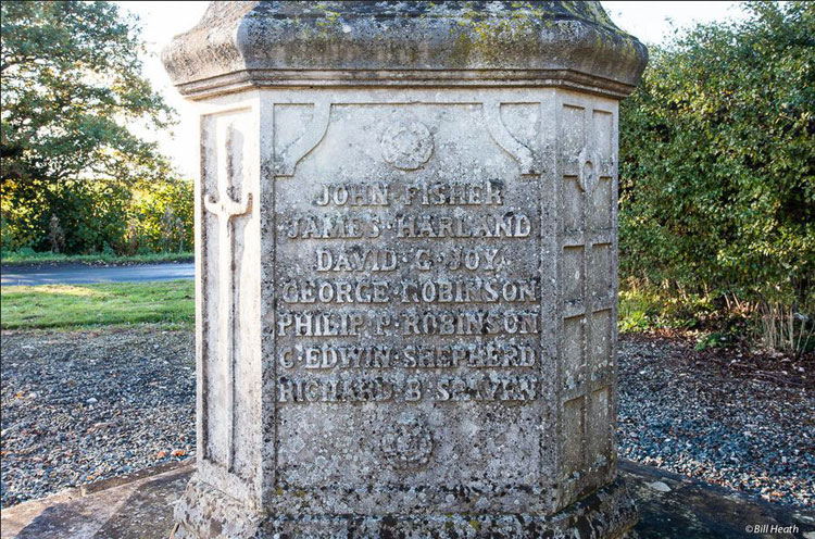 Names (2) on the War Memorial for Sand Hutton and Claxton