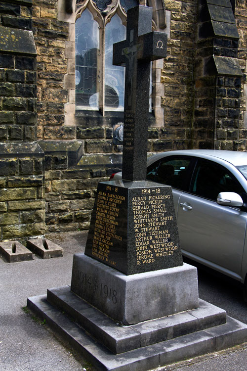 The War Memorial outside St. Peter's RC Church, Scarborough.