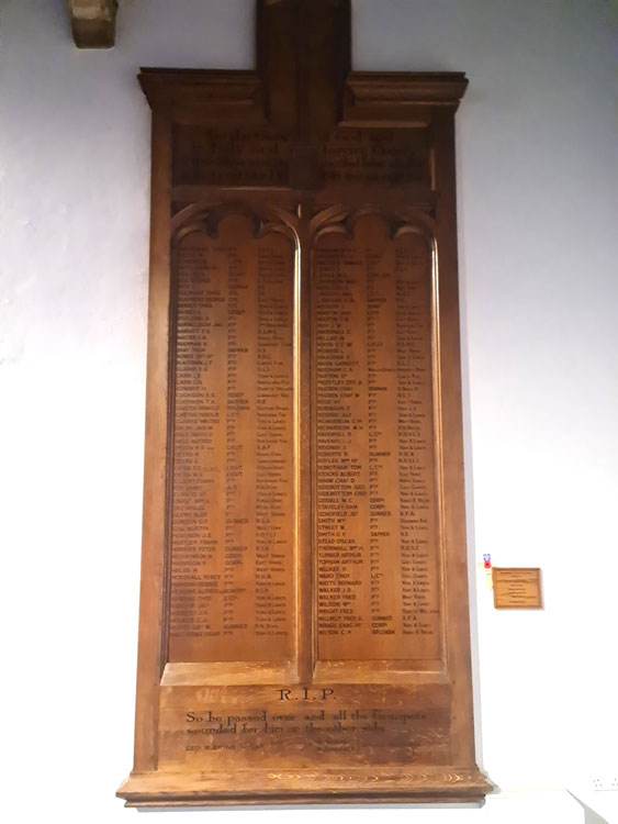 The First World War Memorial for St. Timothy's Church, Crookes (Sheffield)