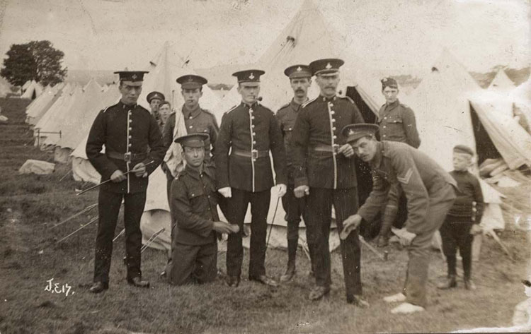 Soldiers of the 4th Battalion the Yorkshire Regiment, 1910. Review Order Uniforms