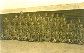 Soldiers of the 7th Battalion the Yorkshire Regiment, - Wareham Camp ? (late 1914?).