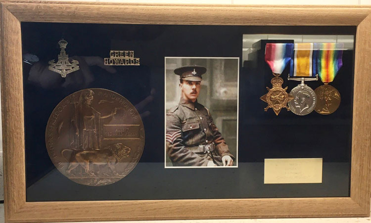 The Medals Awarded to Serjeant Fisher, together with the Commemorative Plaque