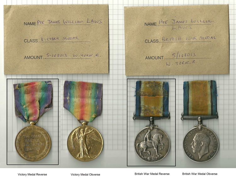 James Laws' War Medals