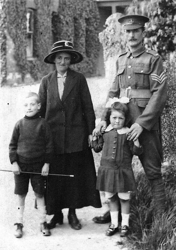 Serjeant Frank Preston, with his wife Florence, son Richard and daughter Alice.