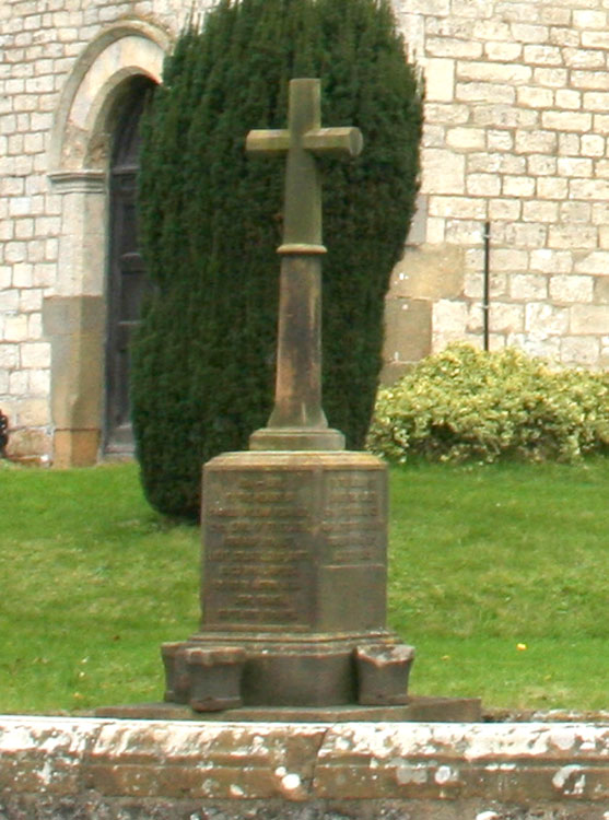 The Memorial Cross outside the Church of St. Chad, Sproxton