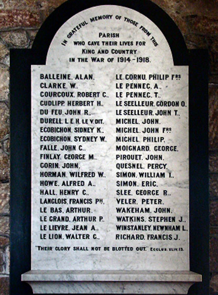 The War Memorial for St. Peter's, Jersey (C I)