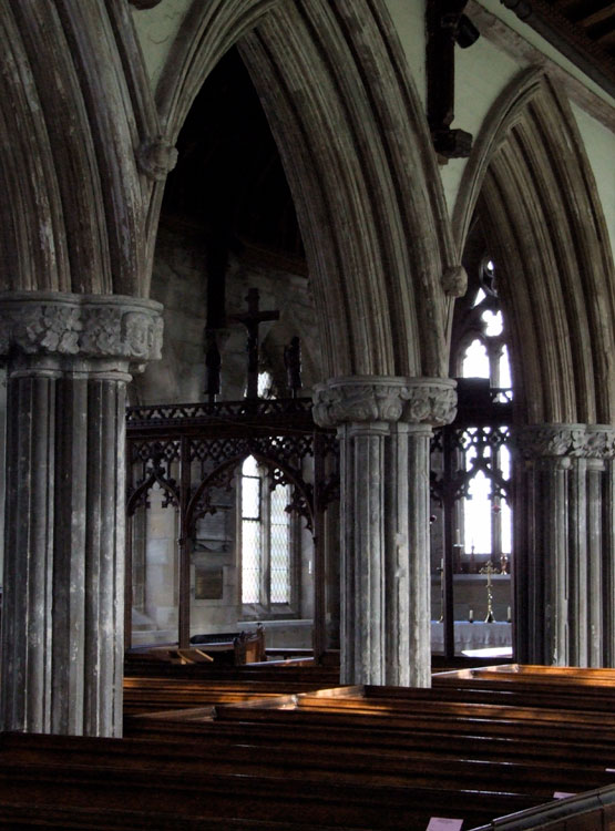 Interior of the Church of St. Margaret of Antioch, Stoke Golding (Leicestershire), - looking towards the Roberton Memorial