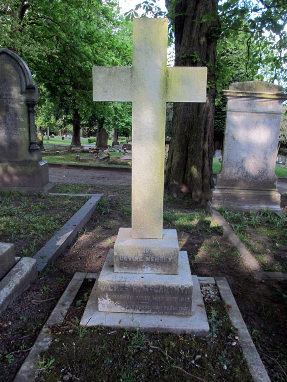 The McCarthy Family Headstone in Sutton Coldfield Cemetery