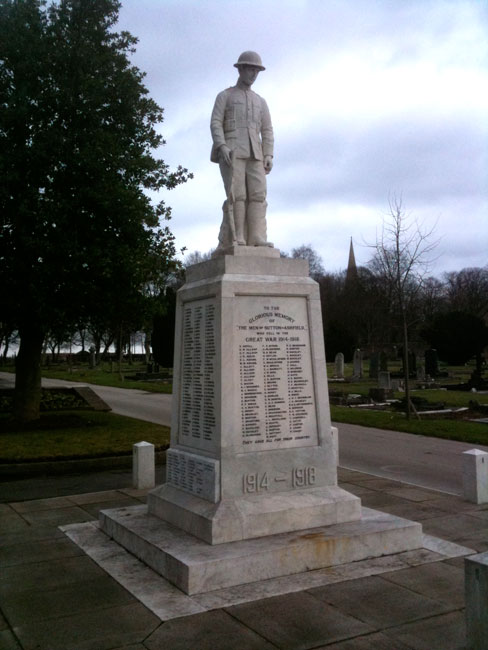 The War Memorial for Sutton in Ashfield, Notts