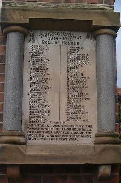 The War Memorial for Thorngumbald