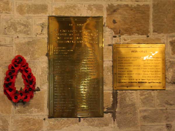 The First and Second World War Memorials in the Church of All Saints', Thornton-le-Dale