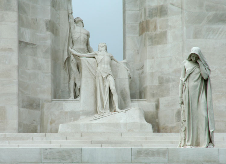 Sculptures on the Vimy Memorial