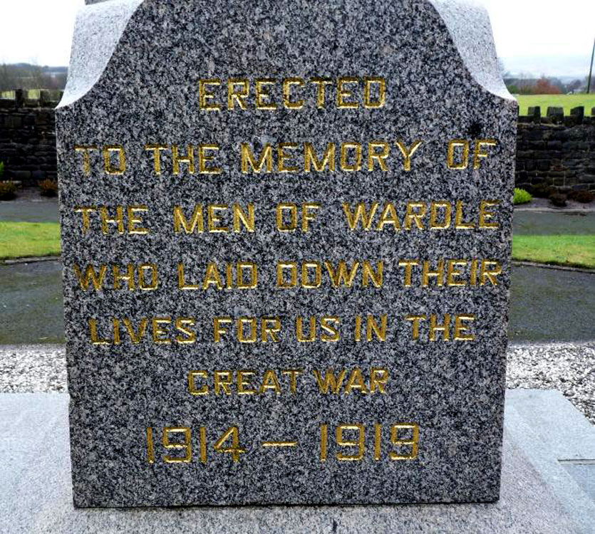 The Dedication of the War Memorial for Wardle (Lancs)