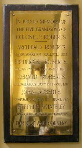 The Memorial in Christ Church Cathedral, Waterford (Eire)