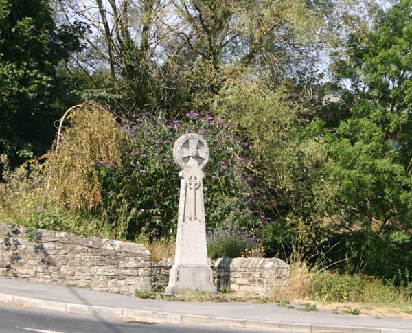 The Village War Memorial, Wensley. The Memorial is at the top of the hill that overlooks the Church, on the road between Leyburn and Hawes.