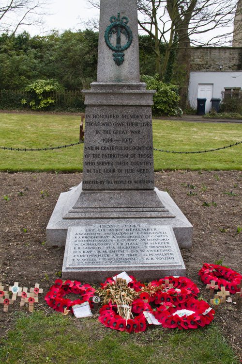 The Dedication on the War Memorial for Whitburn (Tyne and Wear)