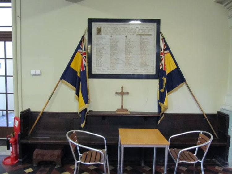 The First World War Memorial in St. John's Church, Wolverhampton