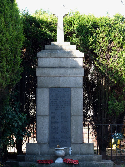 The Woodville (Derbyshire) War Memorial for the Wesleyan School