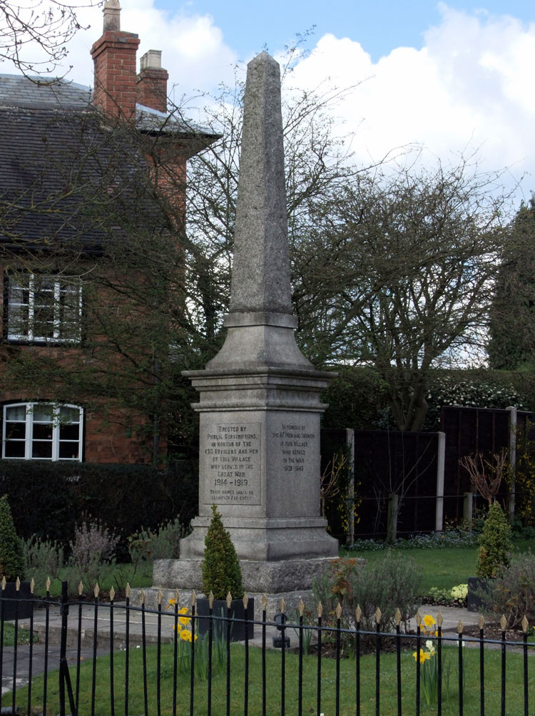 The War Memorial for Yoxall, Staffordshire