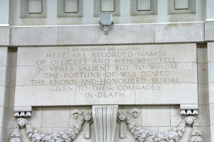 The Memorial Dedication inside the Gate