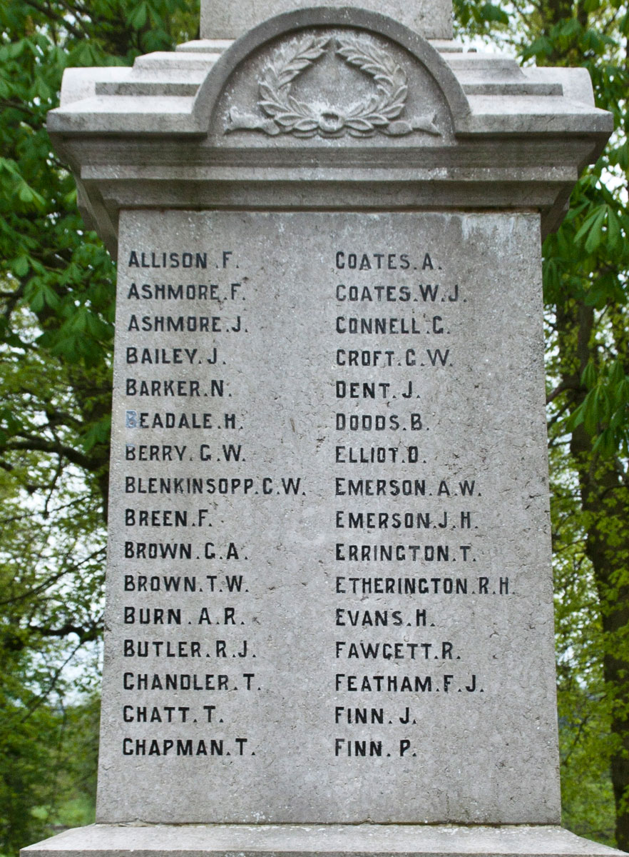 The Yorkshire Regiment, Local War Memorials