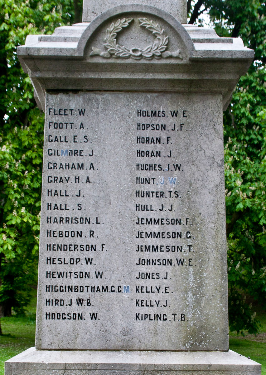 The Yorkshire Regiment, Local War Memorials