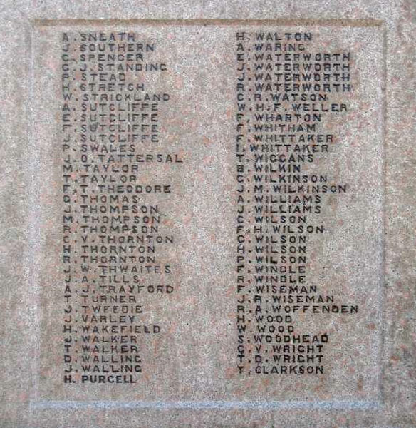 The Yorkshire Regiment, Local War Memorials