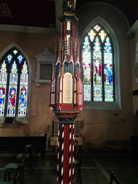 The War Memorial in St. Mary's Church, Barnsley