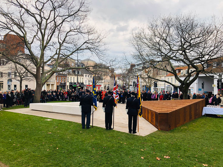 The Opening of the War Memorial in Jersey's St. Helier Parade Gardens, 23 November 2018