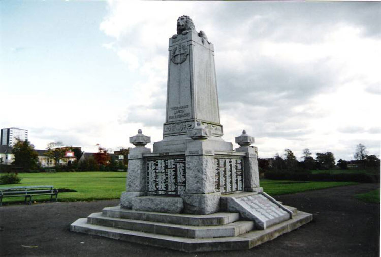 The War Memorial for Motherwell, Lanarkshire