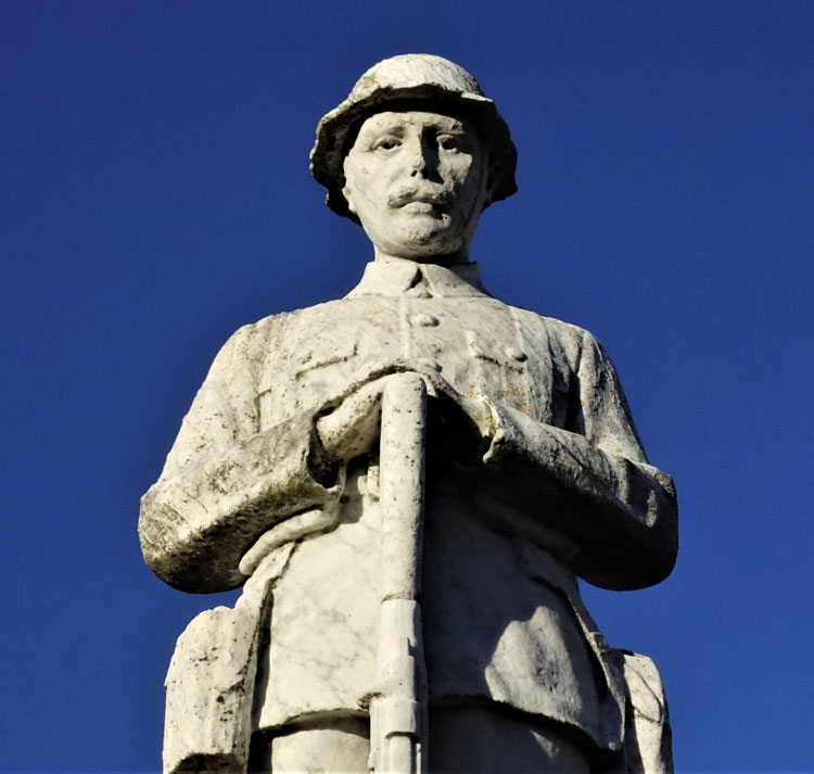 The Sculpture at the Top of the North Skelton War Memorial